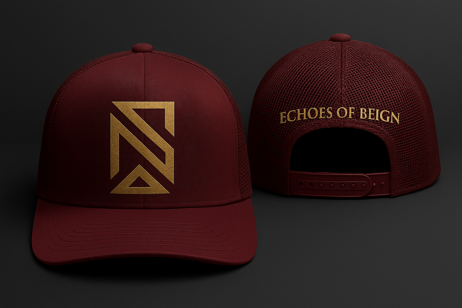 Trucker Cap — Burgundy Gold